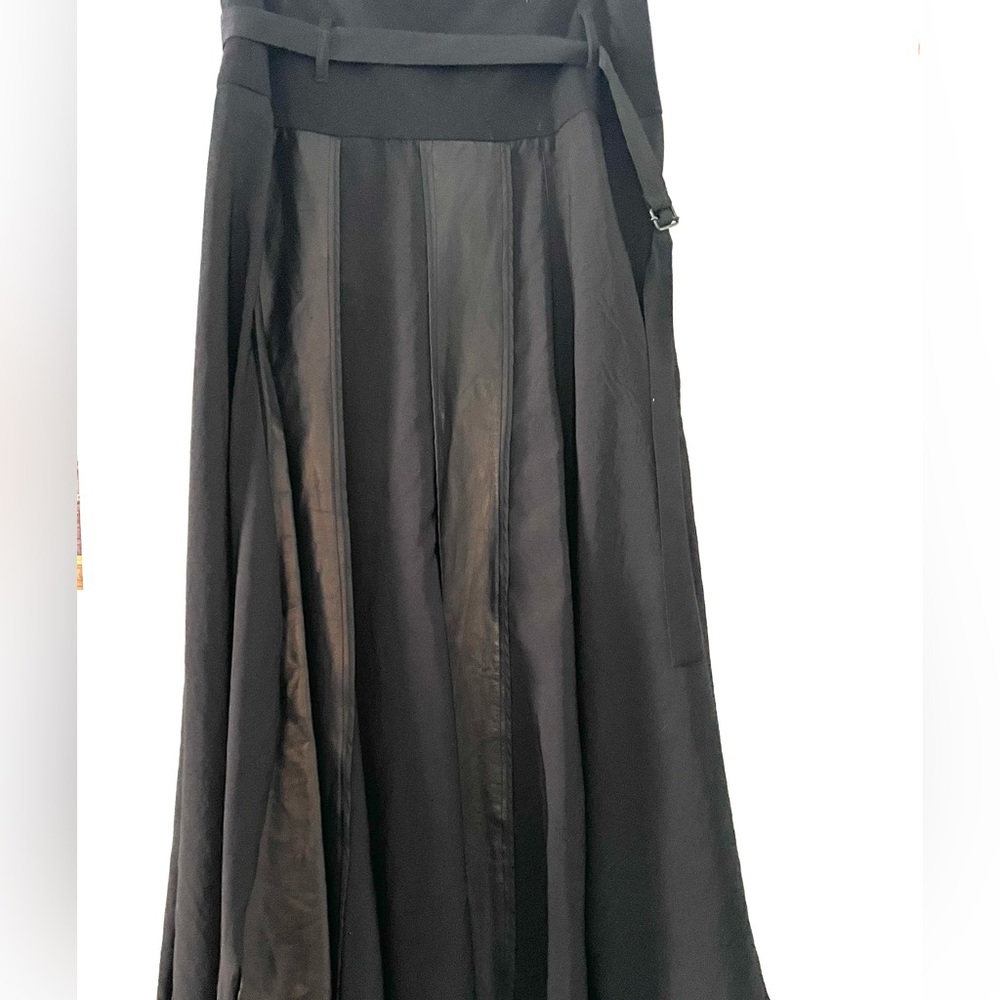 Ivan Grundahl Asymmetrical skirt size 40 Blk/leather panel. Close to a medium